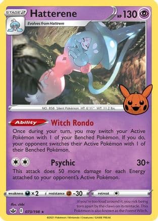 Hatterene 073- Trick or Trade BOOster Bundle Holofoil
