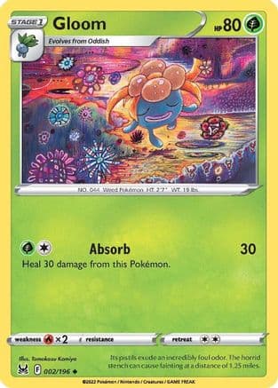 Gloom 002/196 - SWSH11 Lost Origin Reverse Holofoil