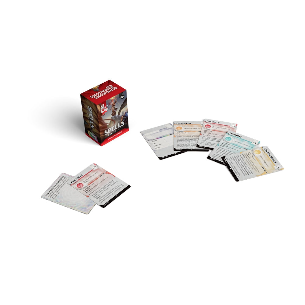 Dungeons & Dragons | Reference Cards | Spells Levels 4-5
