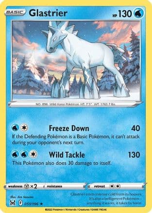 Glastrier 051/196 - SWSH11 Lost Origin Holofoil