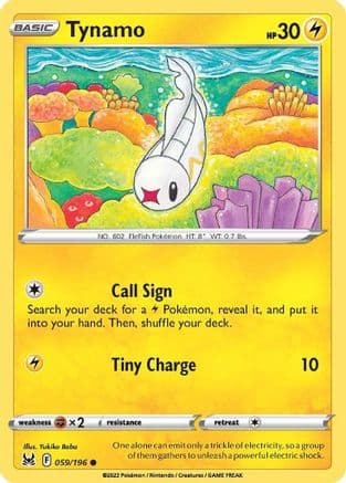 Tynamo 059/196 - SWSH11 Lost Origin Reverse Holofoil