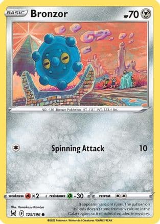 Bronzor 125/196 - SWSH11 Lost Origin Reverse Holofoil