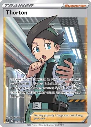 Thorton (Full Art) 195/196 - SWSH11 Lost Origin Holofoil