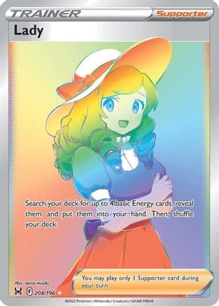 Lady (Secret) 208/196 - SWSH11 Lost Origin Holofoil