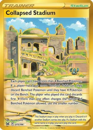 Collapsed Stadium (Secret) 215  - Holofoil SWSH11 Lost Origin - Secret Rare