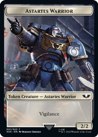 Astartes Warrior (001) // Robot Double-Sided Token |  (1 // 23) [Universes Beyond: Warhammer 40,000]