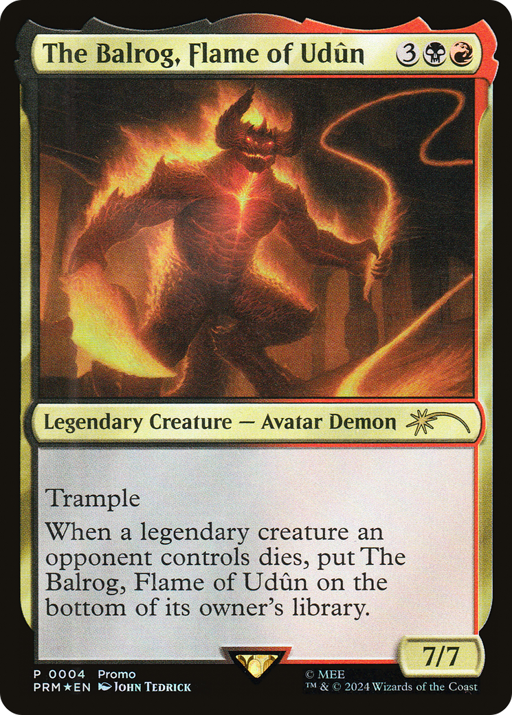 The Balrog, Flame of Udûn (PLTC-004) - Tales of Middle-earth Deluxe Commander Kit Foil