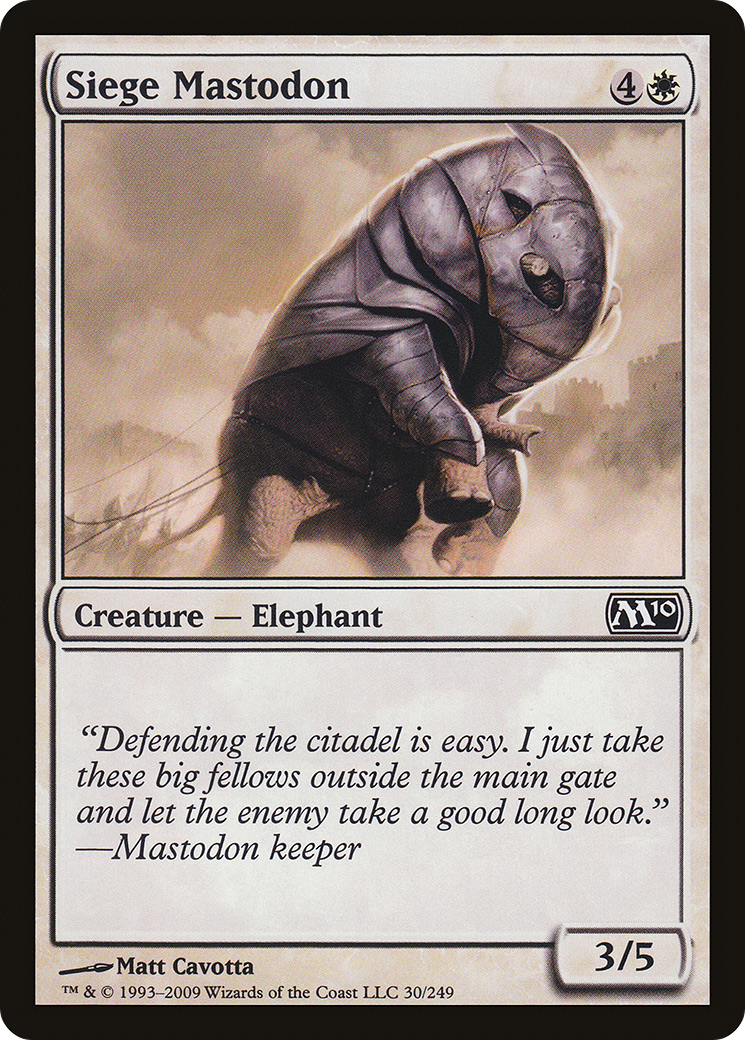 Siege Mastodon [Magic 2010] Foil