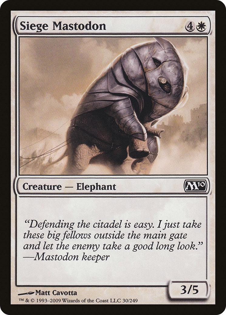Siege Mastodon [Magic 2010] Foil