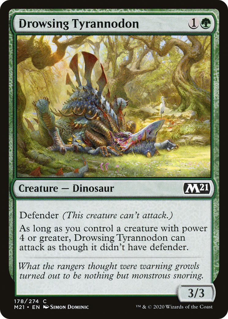 Drowsing Tyrannodon [Core Set 2021] Foil