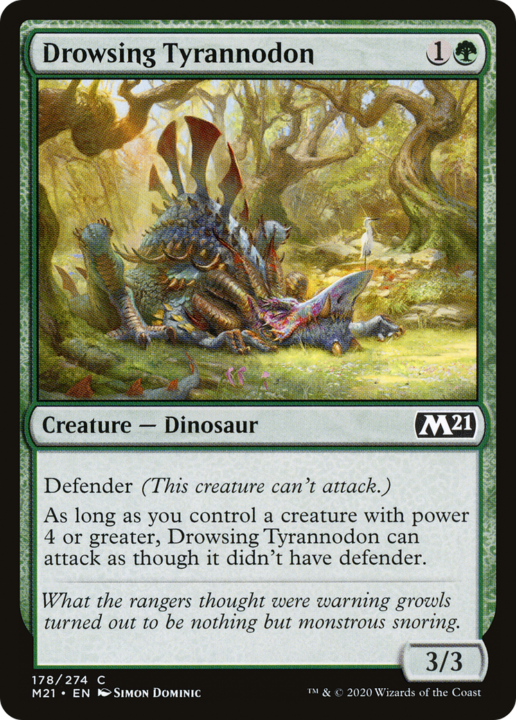 Drowsing Tyrannodon [Core Set 2021] Foil