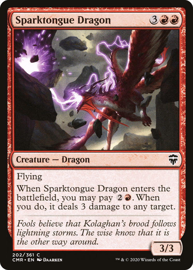 Sparktongue Dragon [Commander Legends] Foil