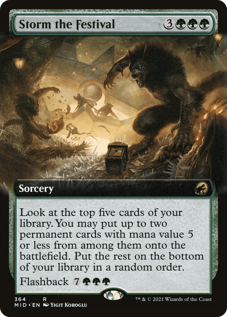 Storm the Festival (Extended Art) [Innistrad: Midnight Hunt] Foil