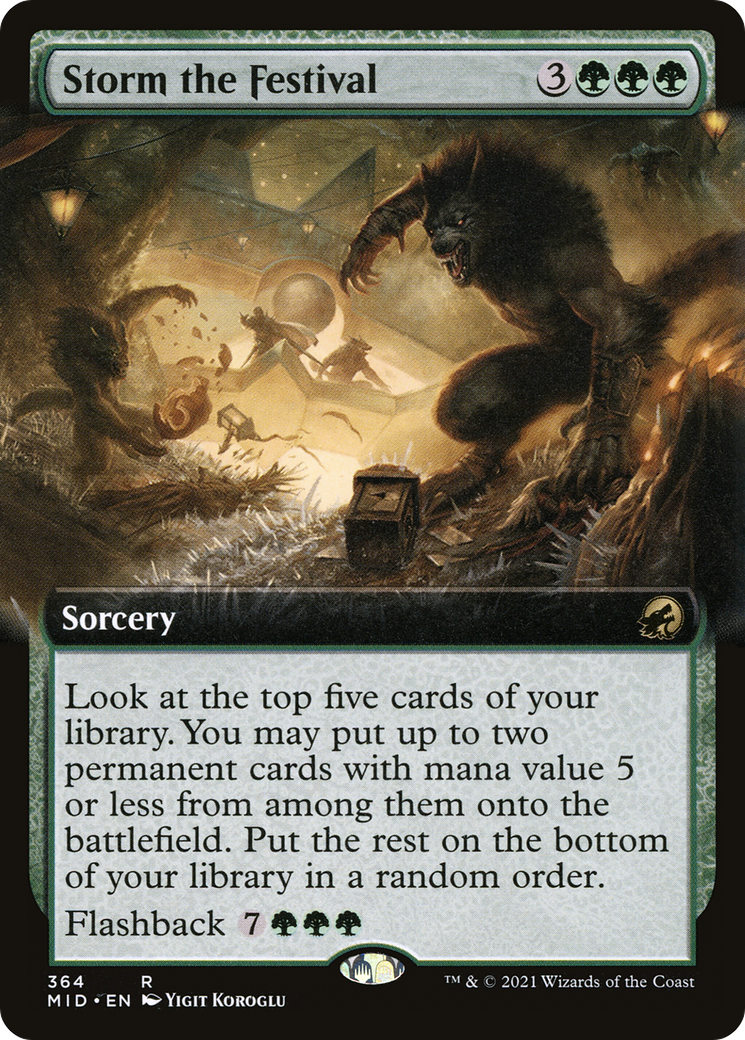 Storm the Festival (Extended Art) [Innistrad: Midnight Hunt] Foil