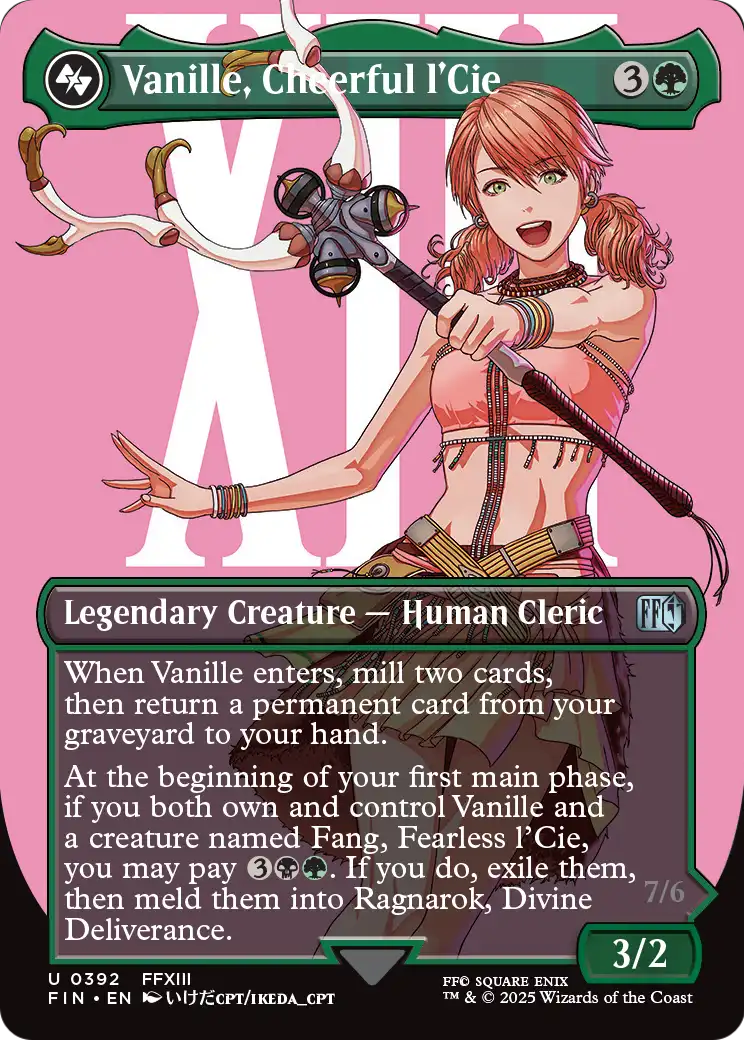 Vanille, Cheerful l'Cie (Borderless) (392) [FINAL FANTASY]  Foil