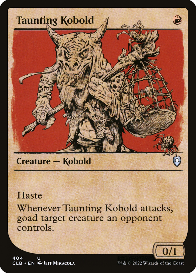 Taunting Kobold (Showcase) [Commander Legends: Battle for Baldur's Gate] Foil