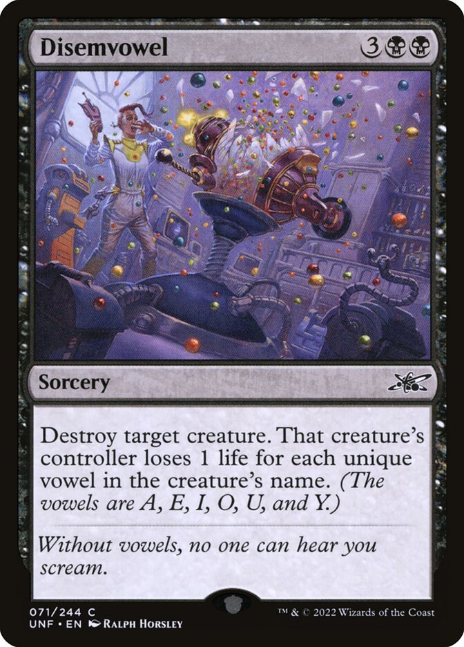 Disemvowel 71/244 (Unfinity)  - Foil