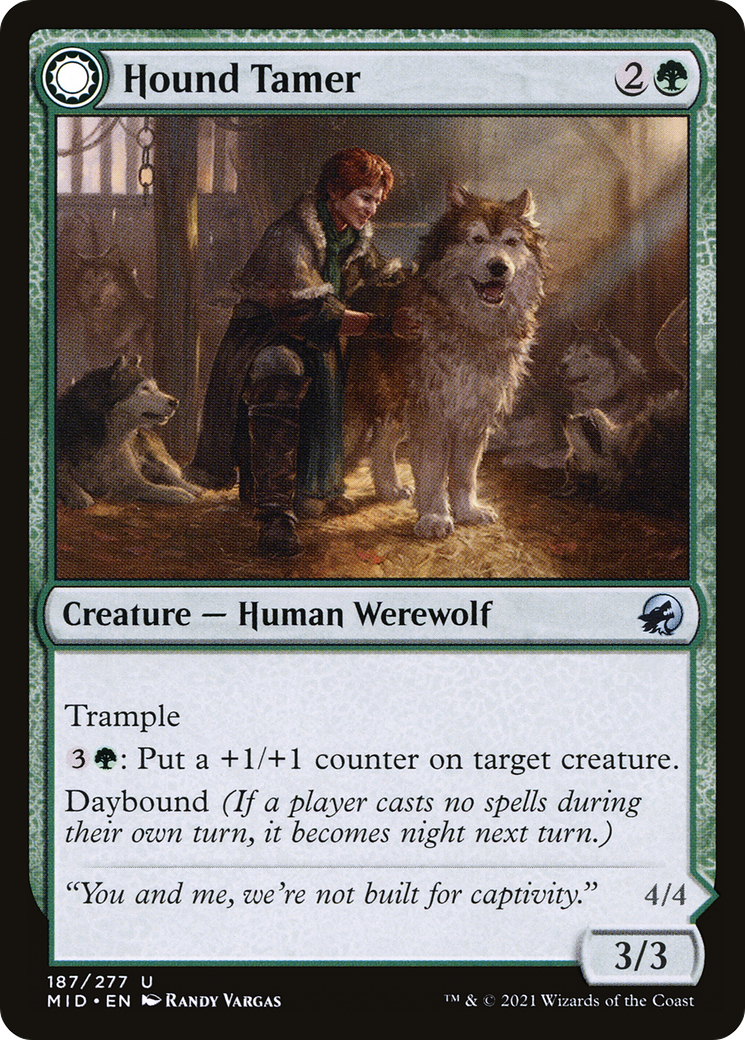 Hound Tamer // Untamed Pup [Innistrad: Midnight Hunt] Foil