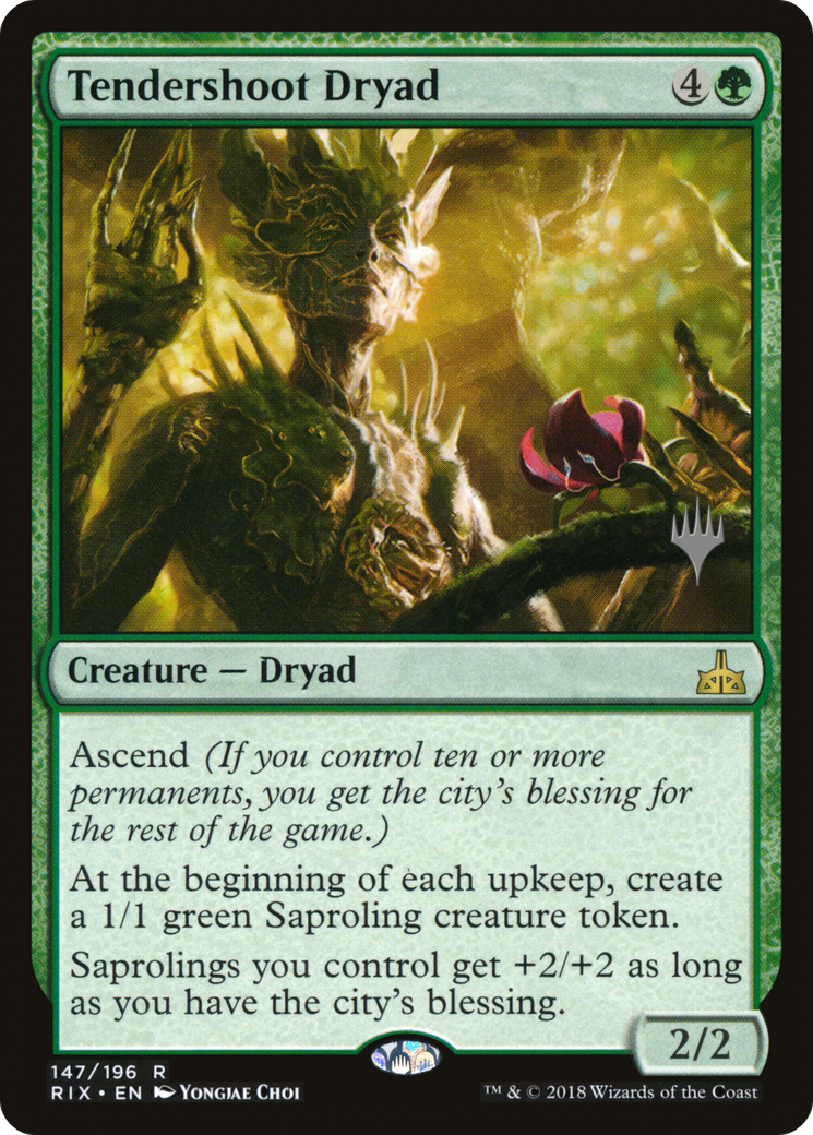 Tendershoot Dryad (Promo Pack) [Rivals of Ixalan Promos] Foil