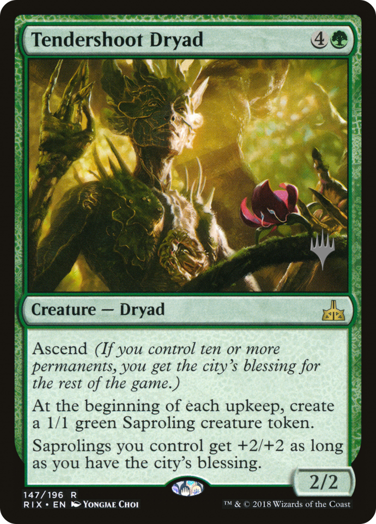Tendershoot Dryad (Promo Pack) [Rivals of Ixalan Promos] Foil
