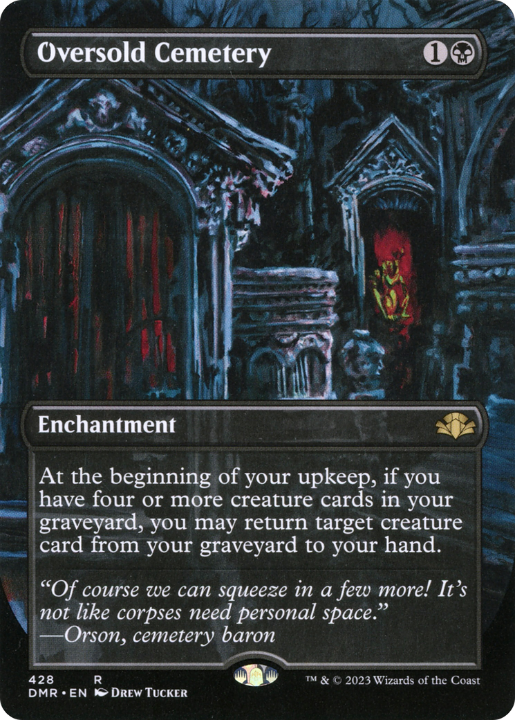 Oversold Cemetery (Borderless Alternate Art) [Dominaria Remastered] Foil