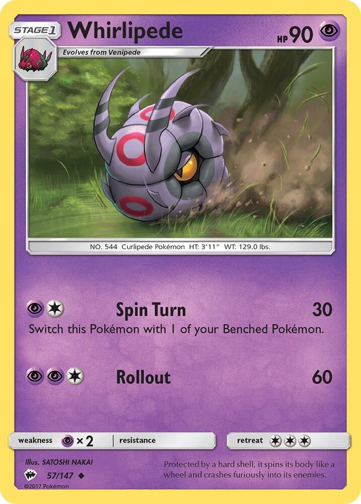 Whirlipede 57/147 (SM - Burning Shadows) 