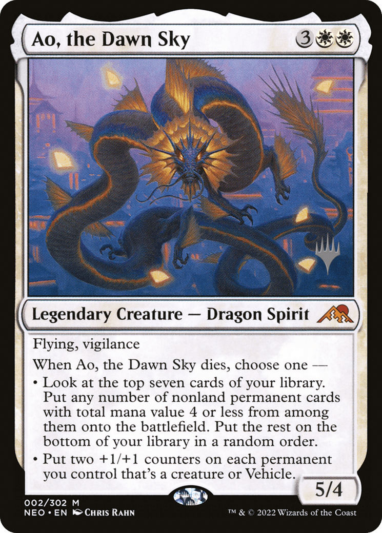 Ao, the Dawn Sky (Promo Pack) [Kamigawa: Neon Dynasty Promos] Foil