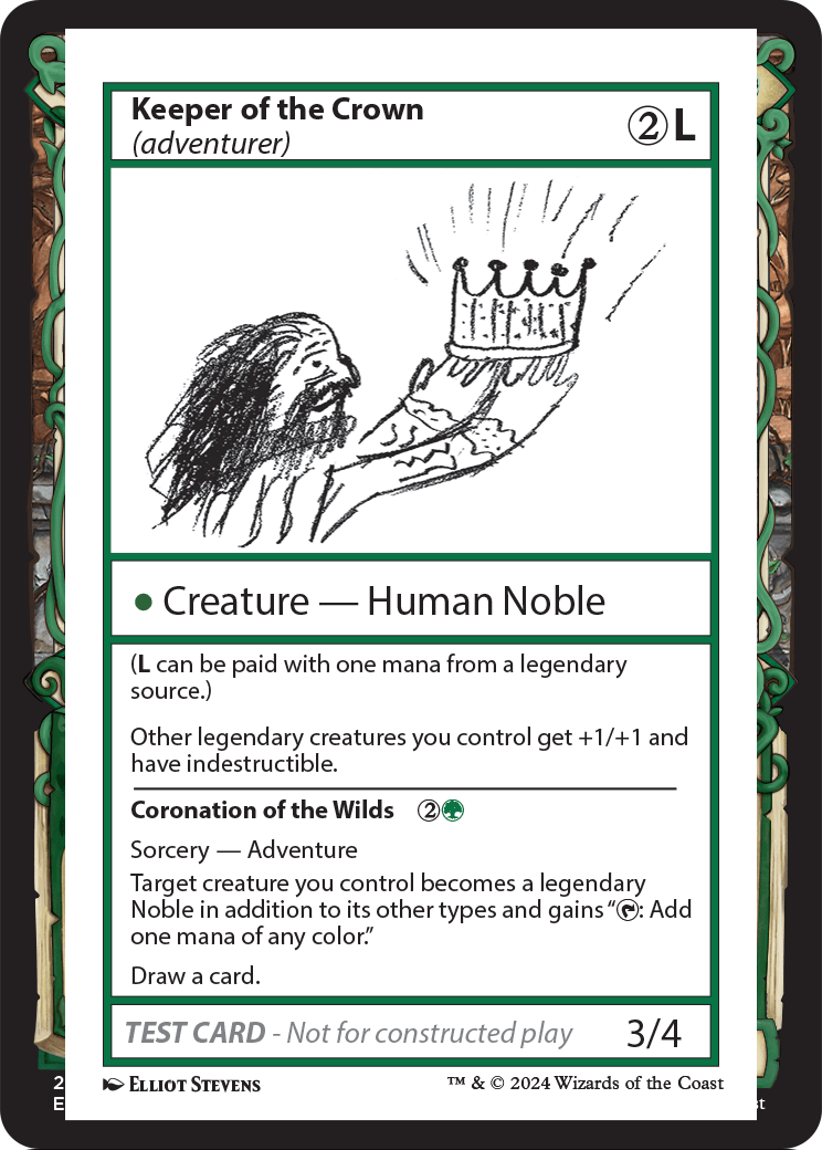 Keeper of the Crown (adventurer) [Mystery Booster 2 Playtest Cards]
