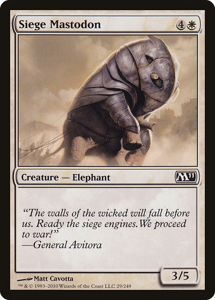 Siege Mastodon [Magic 2011] Foil
