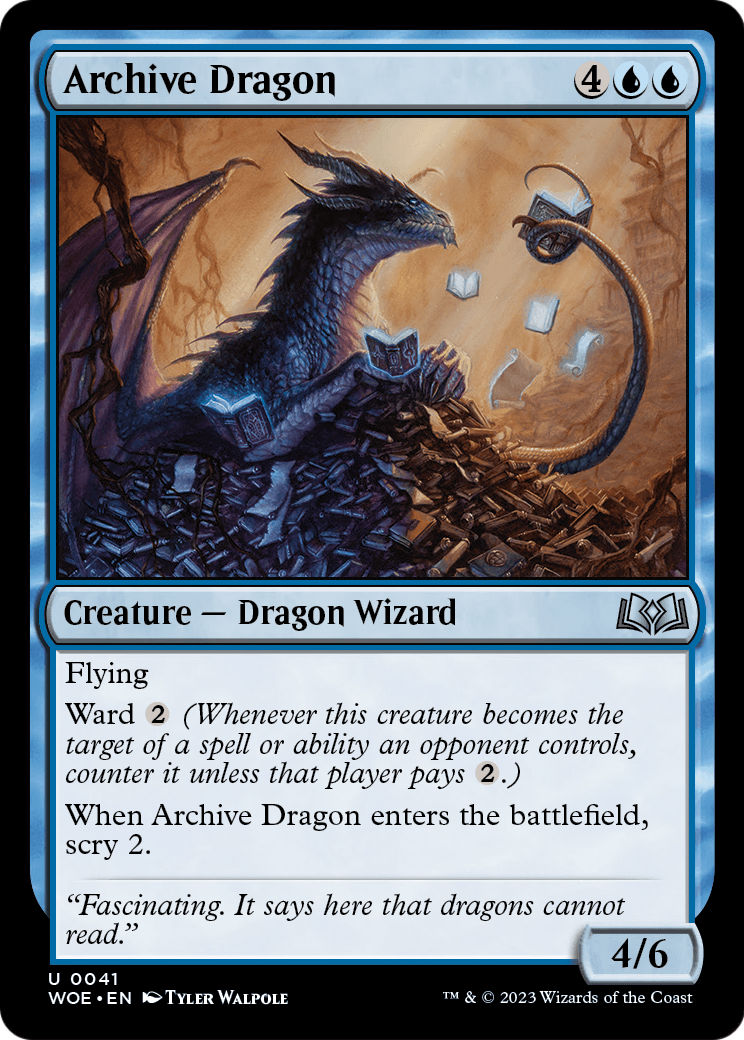 Archive Dragon [Wilds of Eldraine] Foil
