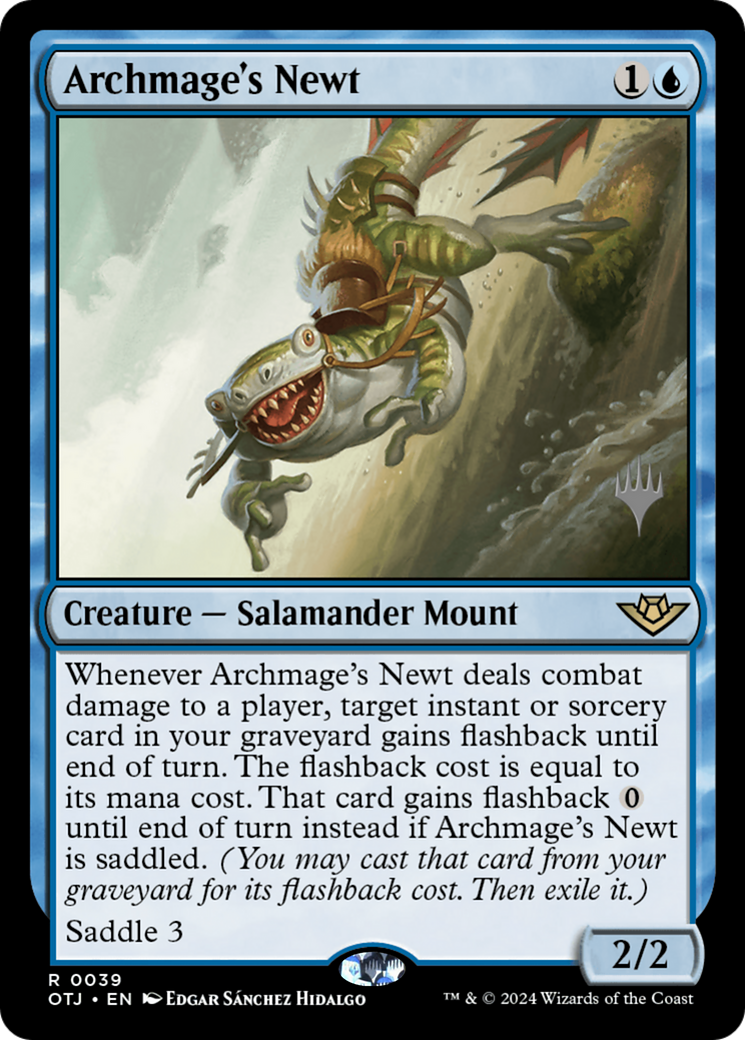 Archmage's Newt (Promo Pack) [Outlaws of Thunder Junction Promos] Foil