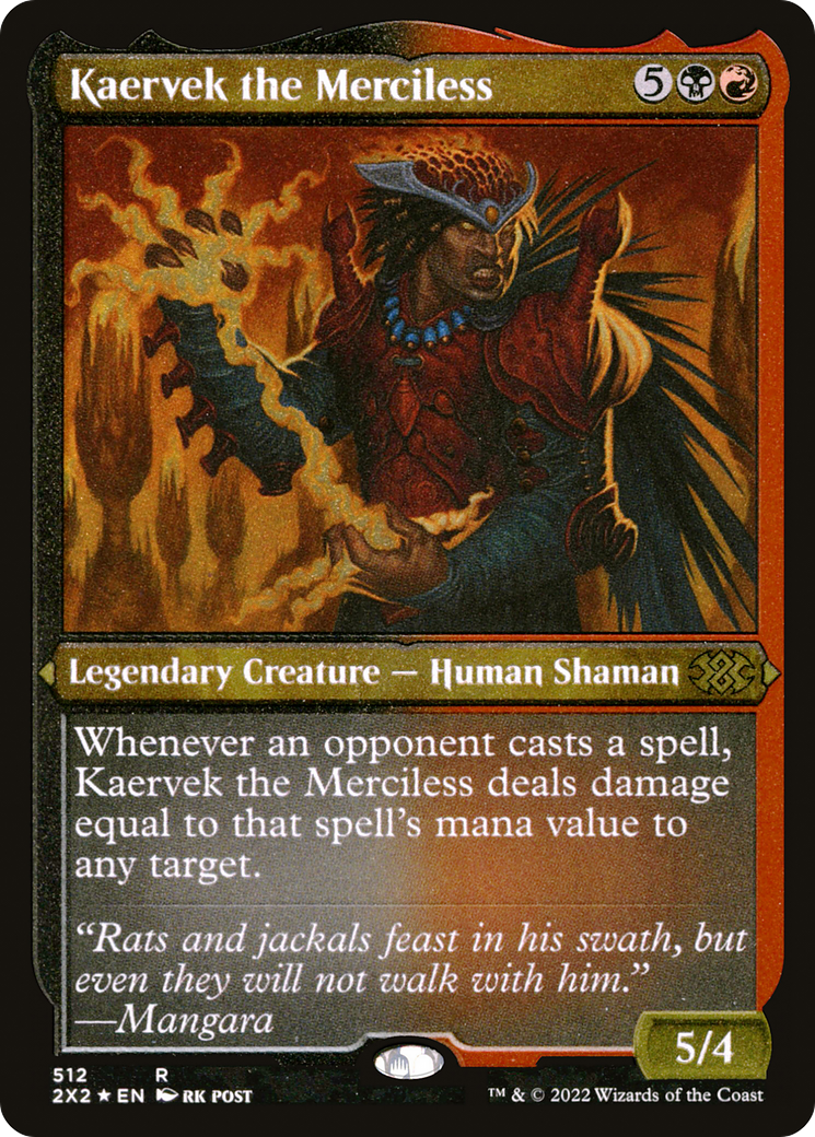 Kaervek the Merciless (Foil Etched) |  Foil (512) [Double Masters 2022]