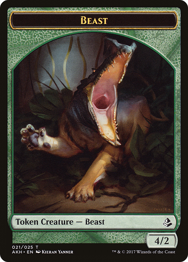 Beast (021) [Amonkhet Tokens]  Foil