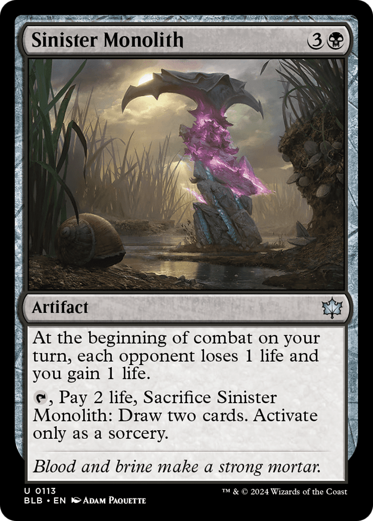 Sinister Monolith [Bloomburrow] Foil
