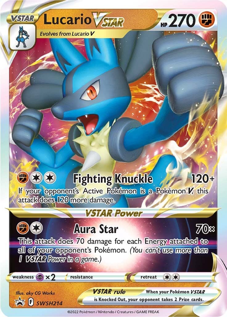 Lucario VSTAR SWSH214- Jumbo Cards Holofoil