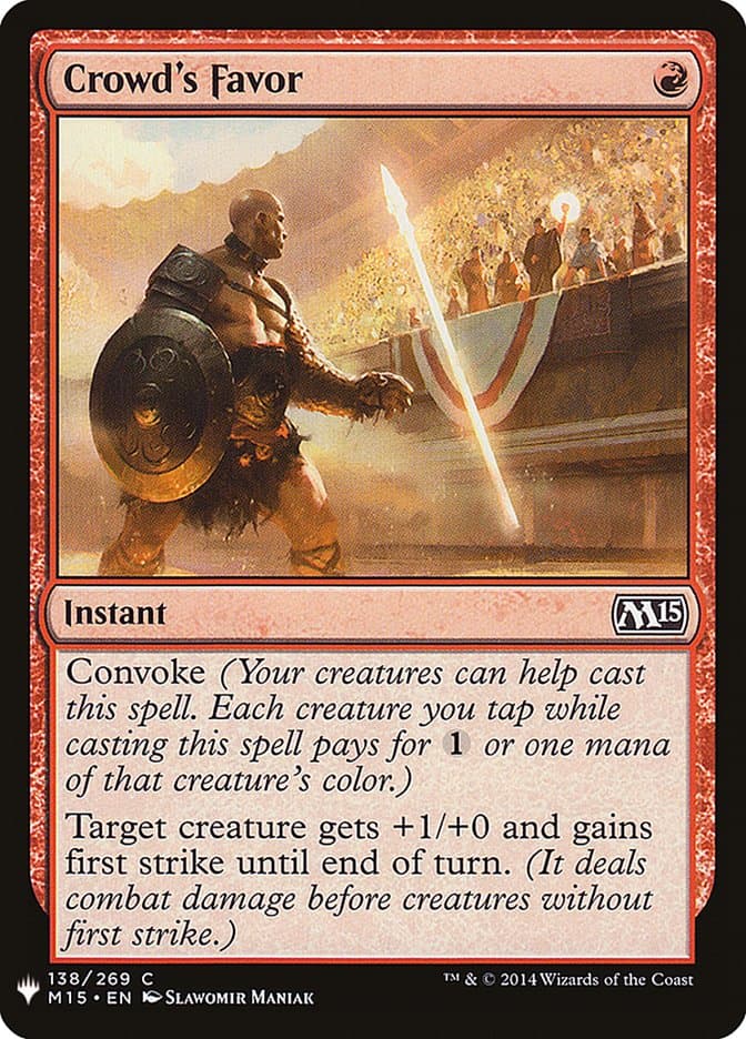 Crowd's Favor |  (M15-138) [The List]