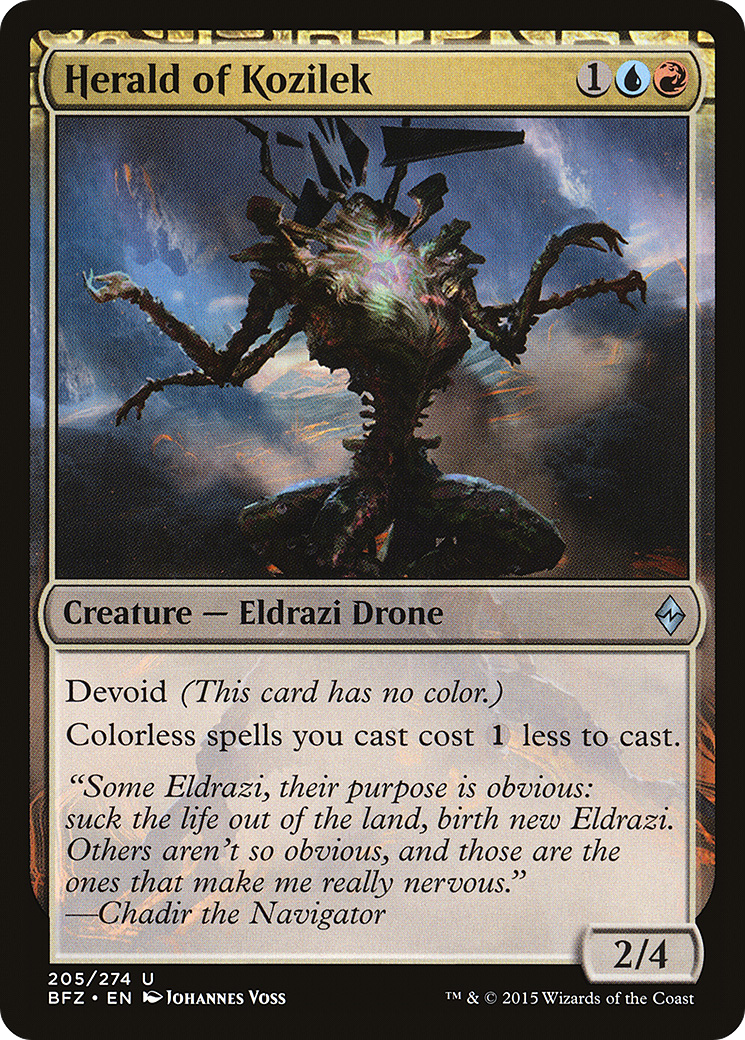 Herald of Kozilek [Battle for Zendikar] Foil