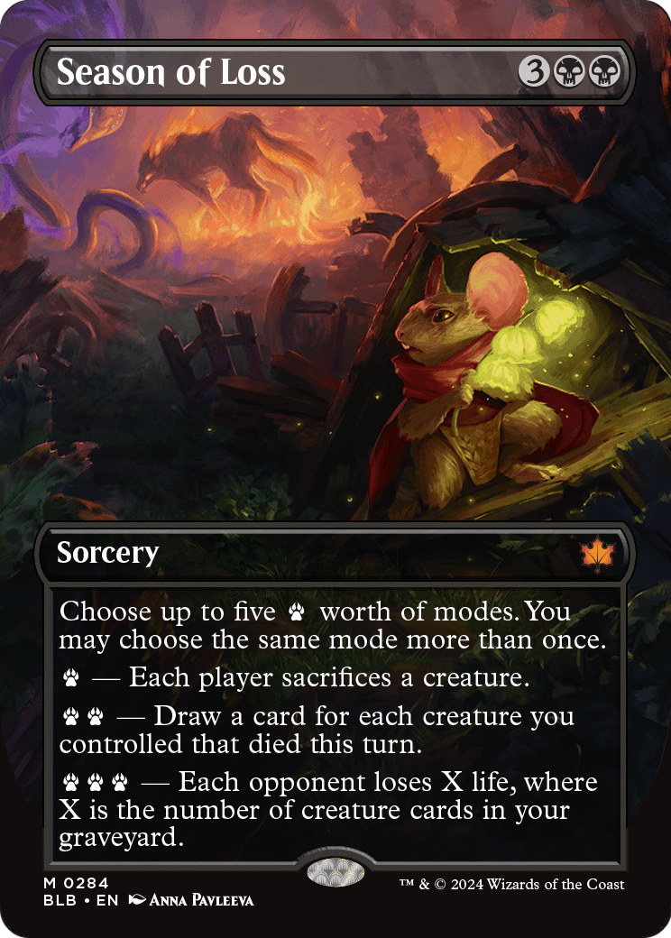 Season of Loss (Borderless) [Bloomburrow] Foil