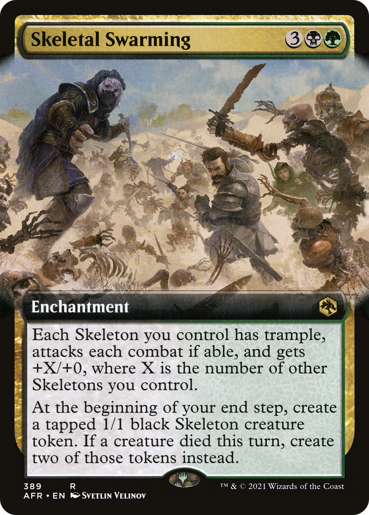Skeletal Swarming (Extended Art) [Dungeons & Dragons: Adventures in the Forgotten Realms] Foil