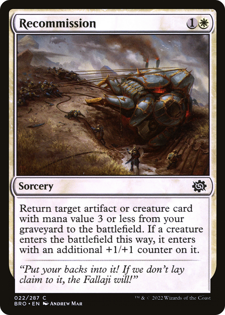 Recommission [The Brothers' War] Foil