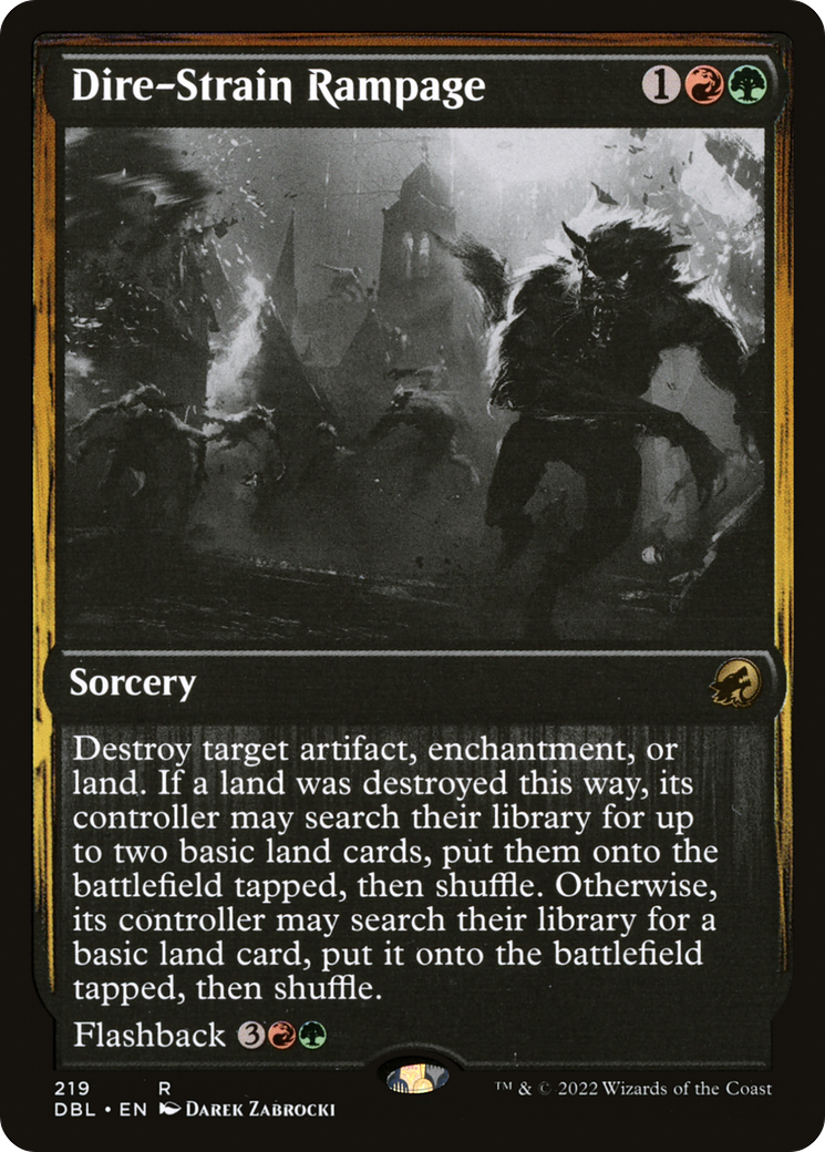 Dire-Strain Rampage [Innistrad: Double Feature] Foil