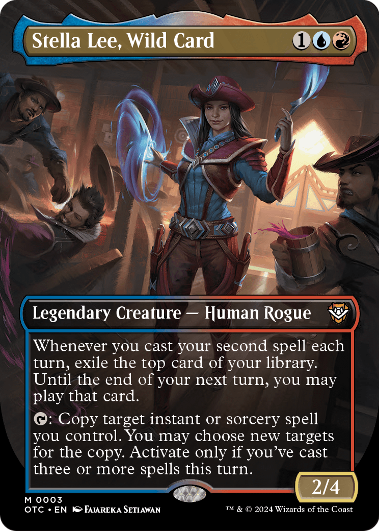 Stella Lee, Wild Card (Borderless) [Outlaws of Thunder Junction Commander] Foil