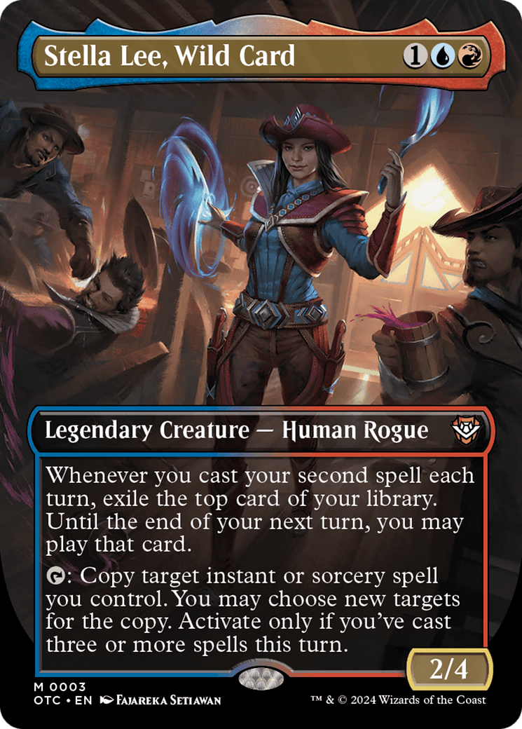 Stella Lee, Wild Card (Borderless) [Outlaws of Thunder Junction Commander] Foil