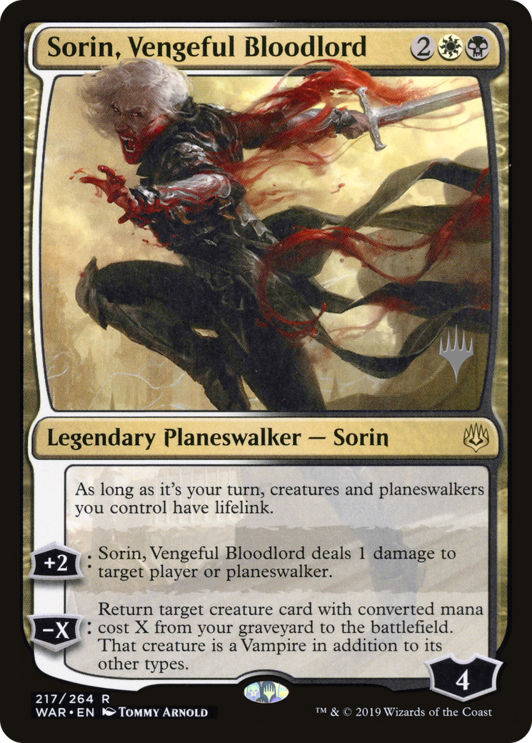 Sorin, Vengeful Bloodlord (Promo Pack) [War of the Spark Promos] Foil