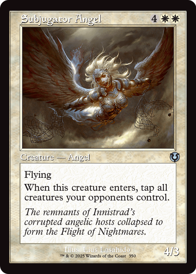 Subjugator Angel (Retro Frame) (-350) [Innistrad Remastered]  Foil
