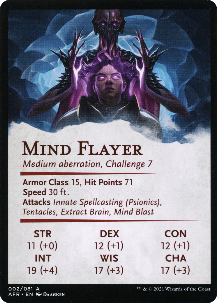 Mind Flayer // Mind Flayer (AAFR-002) - Adventures in the Forgotten Realms Art Series (Borderless) Foil