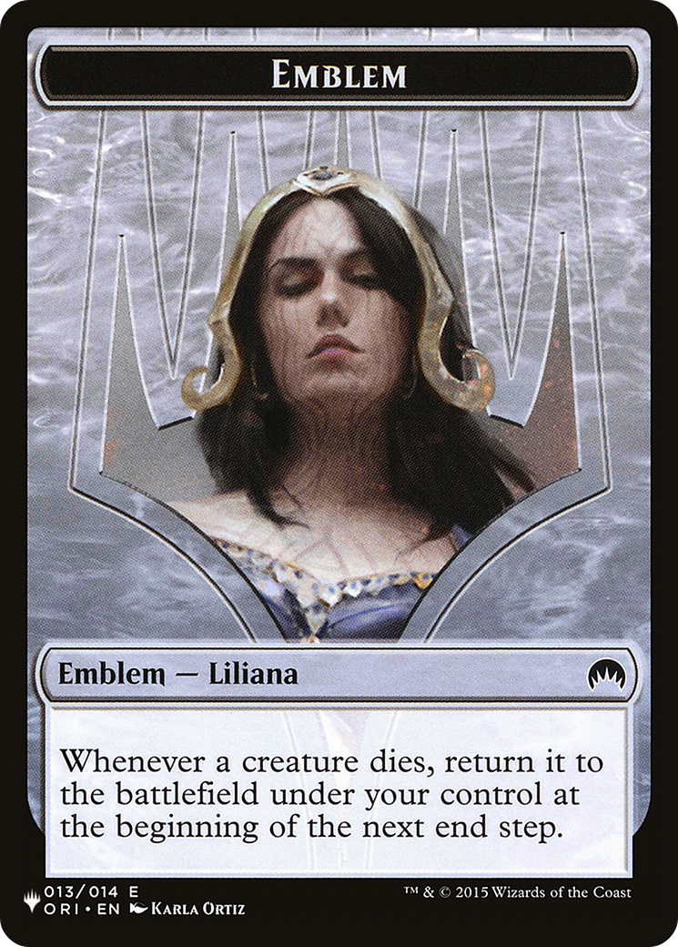 Liliana, Defiant Necromancer Emblem |  (TORI-13) [The List]