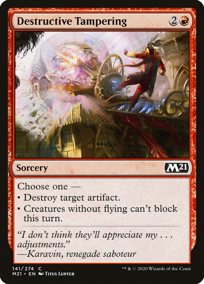 Destructive Tampering 141 (Core Set 2021)  - Foil