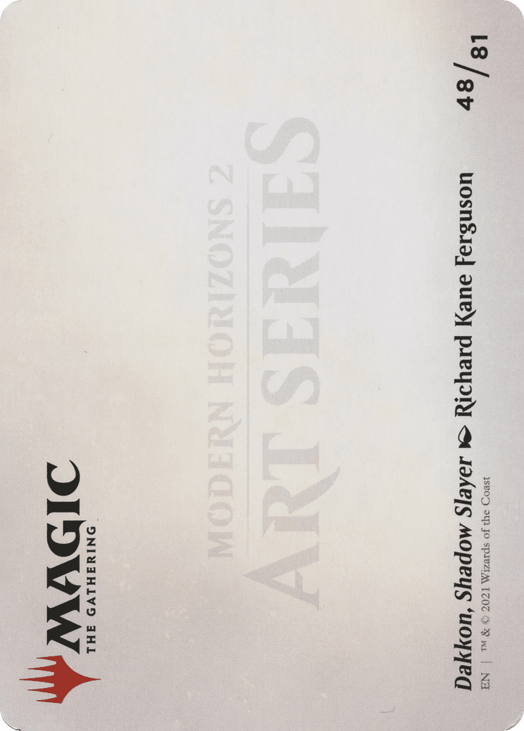 Dakkon, Shadow Slayer // Dakkon, Shadow Slayer (AMH2-048) - Modern Horizons 2 Art Series (Borderless) Foil