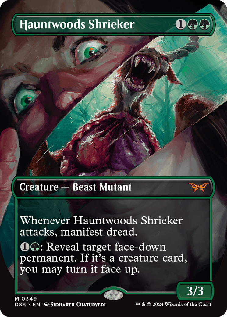 Hauntwoods Shrieker (Borderless) [Duskmourn: House of Horror] Foil